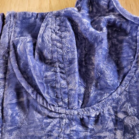 NWT Wild Fable Periwinkle Blue Velvet Stretch Corset Top Sleeveless Large - Picture 4 of 9
